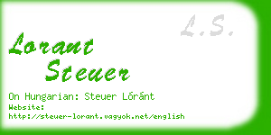 lorant steuer business card